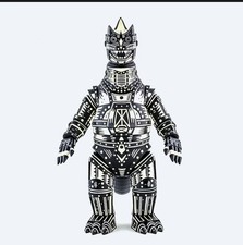 Mondo Attack Peter Mechagodzilla Inverted Linocut Variant Vinyl Figure LE 350