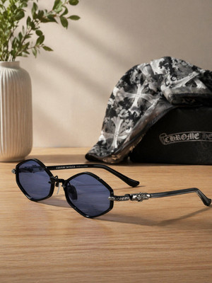 Chrome Hearts Hexagonal Black/Silver Floral Cross Detail