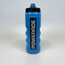 Powerade Water Bottle 22 Oz Blue Plastic Squeeze Screw Lid Reusable Cycling