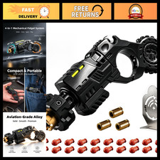 5-in-1 Metal Fidget Toy - Gun-Shaped EDC Fingertip Spinner, Clicker Slider, Qu