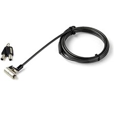StarTech 6.5' 2m 3-in-1 Universal Laptop Cable Lock - Keyed Security Lock for