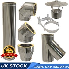 Twin Wall Chimney Pipe Stainless Steel for Wood Burning 6 inch Multi fuel Stoves