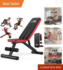 Versatile Home Gym Weight Bench - 8 Backrests & 300KG Limit - Foldable Design