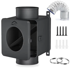 Metal Dryer Duct Lint Trap,Indoor Dryer Vent Kit with Lint Catcher,Secondary