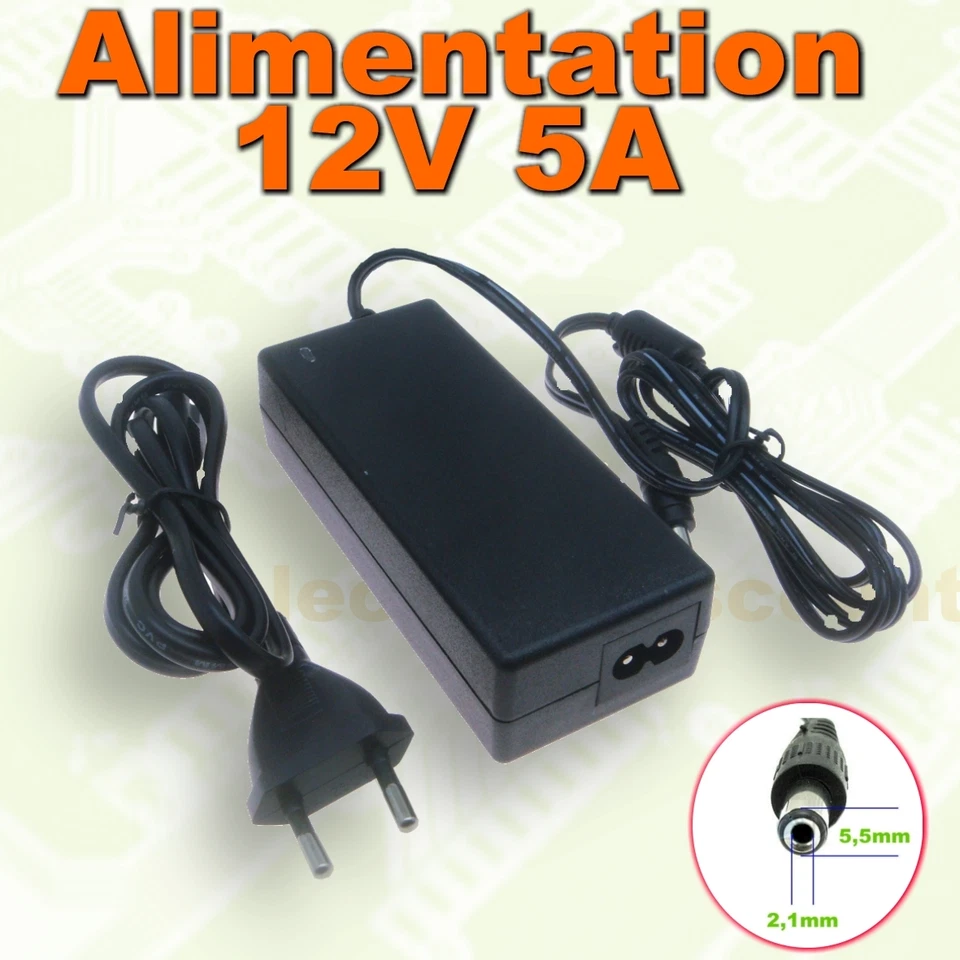 SK87 611# Alimentation à découpage 220 / 12V 5A 60W