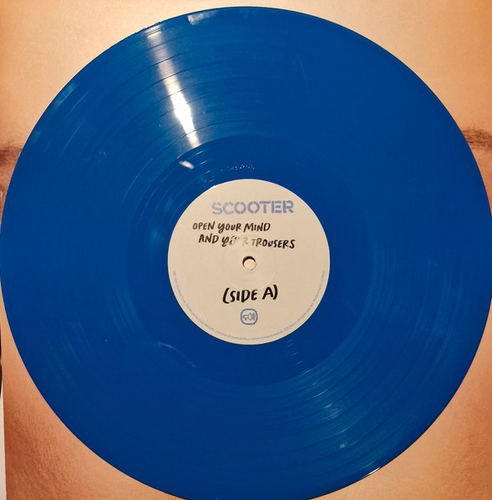 LP: Scooter - Open Your Mind And Your Trousers, limited Blue Vinyl, NEU / OVP - Bild 3 von 4