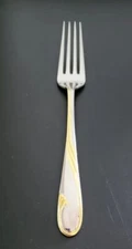 Gorham Stainless Golden Swirl Dinner fork  7 7/8" Flatware Silverware PB183