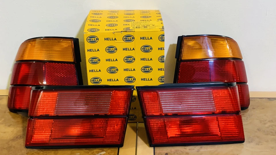 BMW E34 M5 - HARTGE - NARANJA OEM JUEGO COMPLETO DE LUCES TRASERAS HELLA (1989-1996) Foto 3 de 4