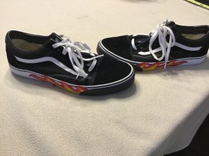 vans old skool flame cut out