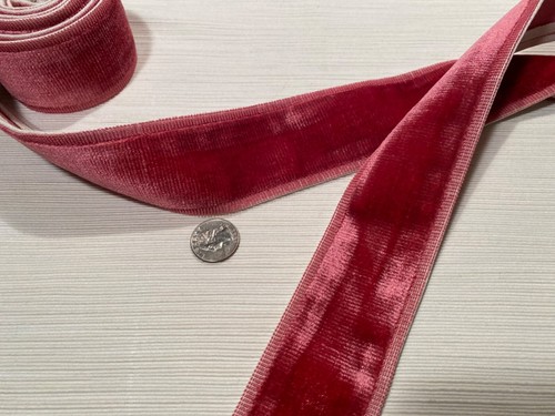 29” SAMUEL & SONS Sloane Velvet Border Rose Passementerie Trim - Picture 11 of 22