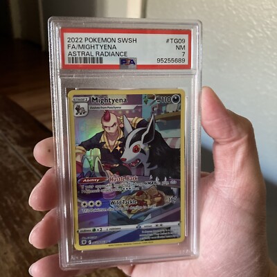 2022 Pokémon Mightyena #TG09 Full Art Astral Radiance PSA 7 Graded