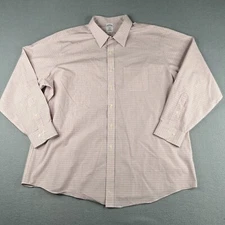 Brooks Brother Regent Shirt 18 Red Check Non Iron Button Up Long Sleeve Mens