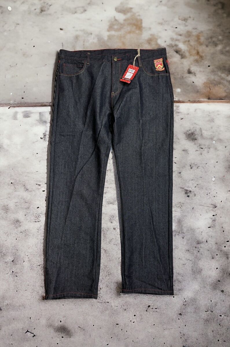 Red Ape Baggy Straight Fit Wide Leg Jeans Hip Hop Skate Y2K Red Ape Baggy Straight Fit Wide Leg Jeans Hip Hop Skate Y2K