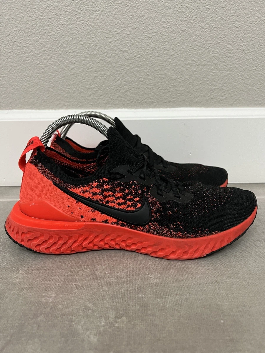 Nike React Flyknit 2 Size Black Bright Crimson Red Shoes BQ8928-008 | eBay