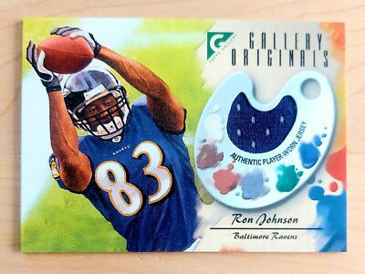2002 Topps Gallery RON JOHNSON ''Gallery Originals'' Player-Worn Jersey RC Ravens