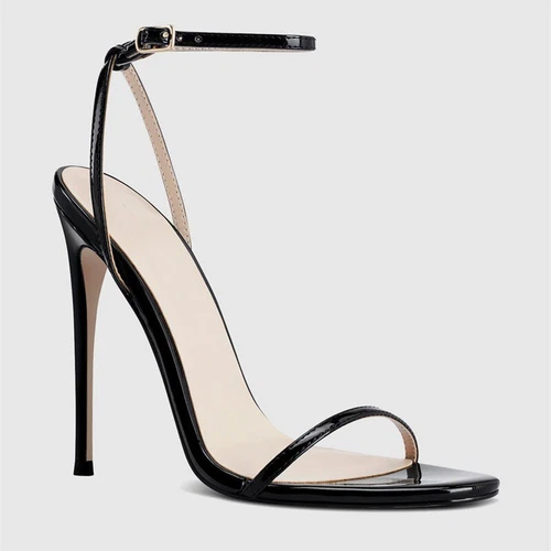 Sexy Damen-Sandalen Knöchelriemen hoher Absatz offene Zehenpartie eleganter Absatz Party - Bild 9 von 27