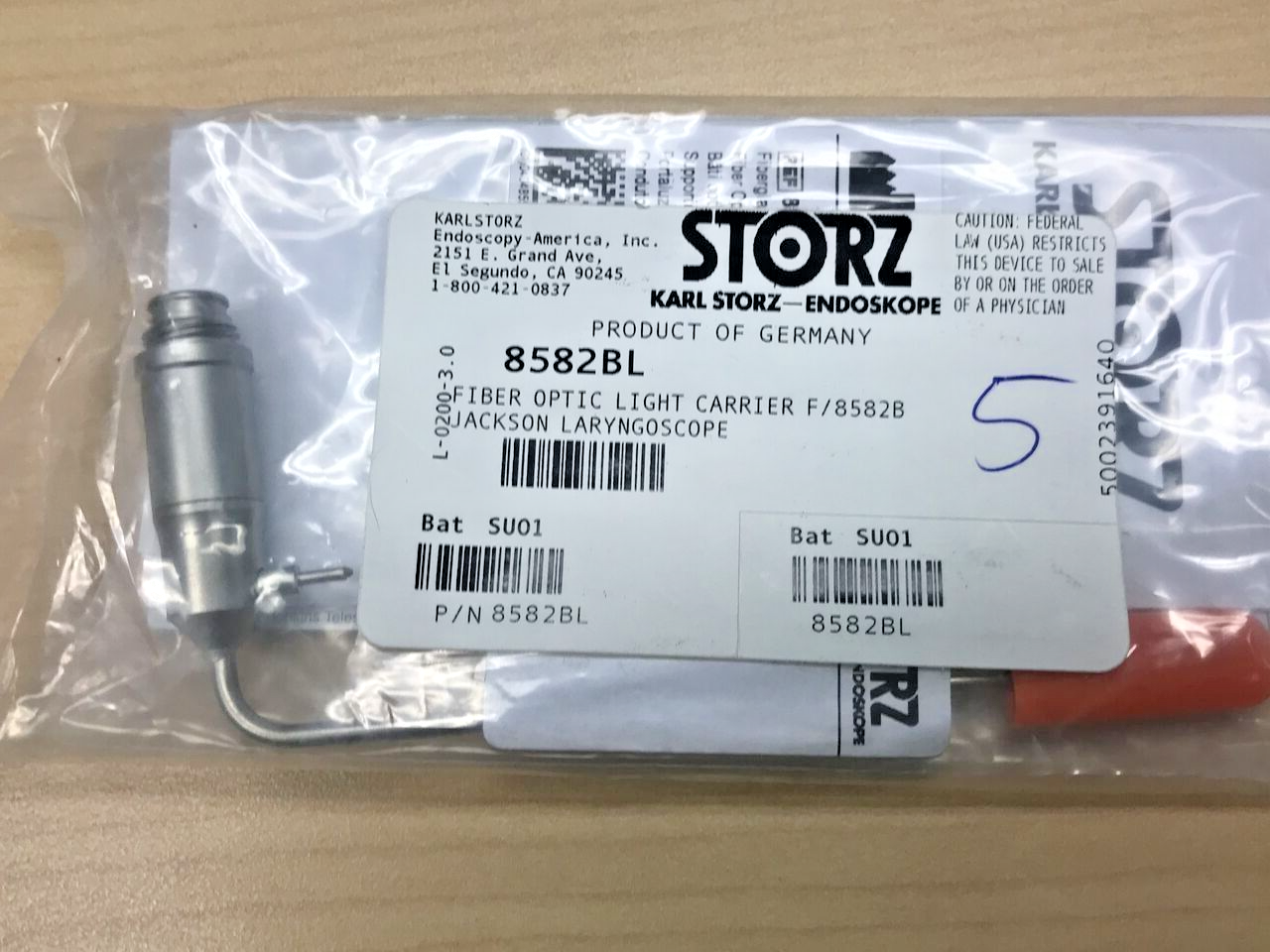 8582BL Karl Storz Fiber Optic Light Carrier F/8582B Jackson
