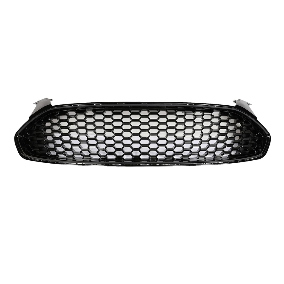 Fit 2013-16 Ford Fusion Gloss Black Front Bumper Honeycomb Mesh Grille Grill Foto 2 de 4