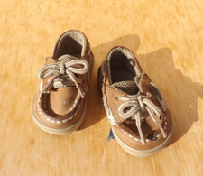 Size 1C - Sperry Sp BlueFish CribJr Boat Shoes- Brown- Baby