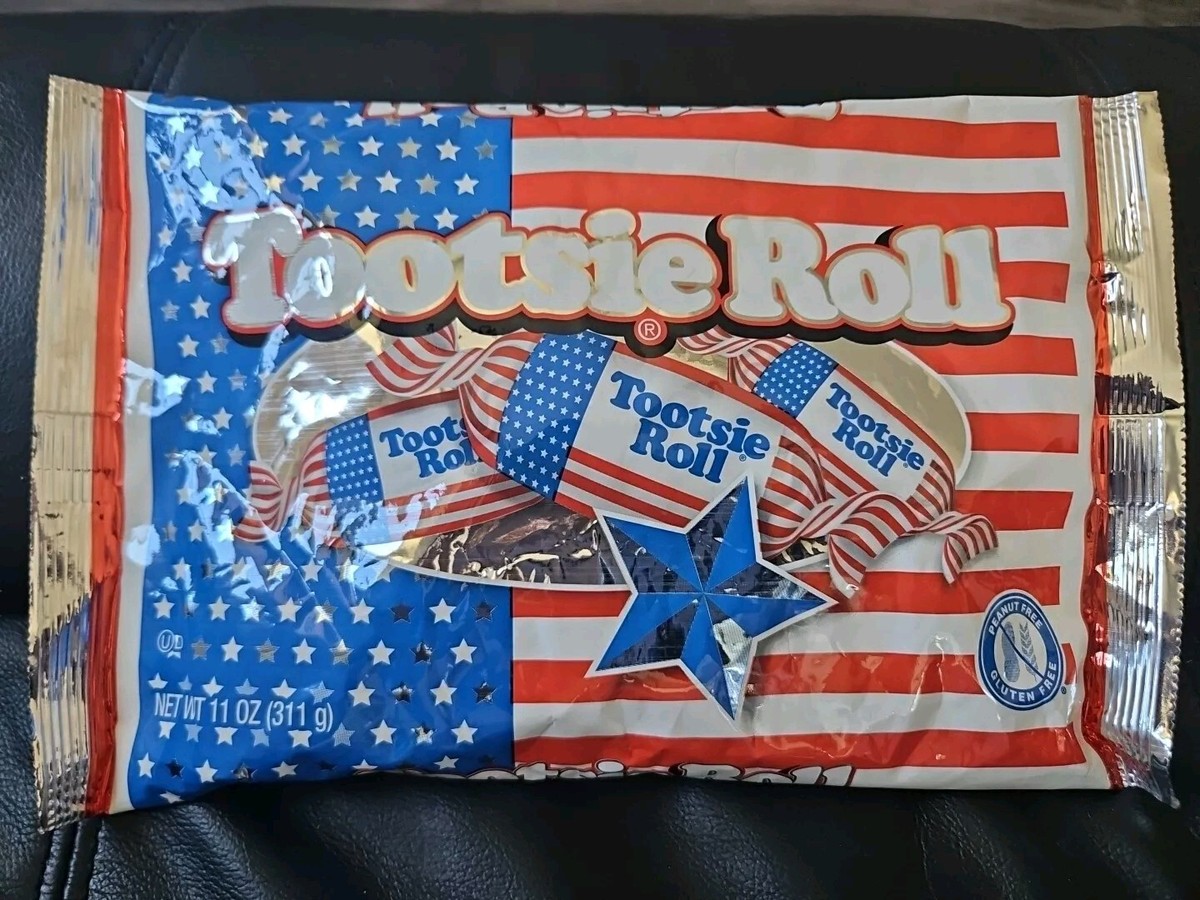 Tootsie Roll Midgees USA Red, White & Blue Packaging 11oz