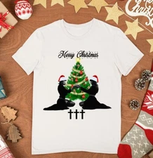 NEW Rare Merry Christmas Crosses Band White All Size T-Shirt AM220