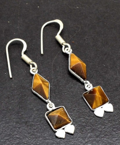 Boucles D'oreilles En Argent 925 Et Grenat Du Mozambique - Fait Main, Pierre Précieuse