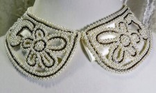 Excellent Vintage Faux Pearl Lace Collar Minty