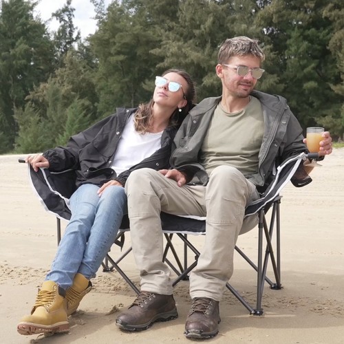 KINGCAMP Campingstuhl Sofa Duo Deluxe Doppel Lounge 2 Personen Klapp Stuhl 200kg - Bild 4 von 7
