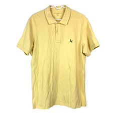 Eddie Bauer Yellow Short Sleeve Pique Polo Shirt Large
