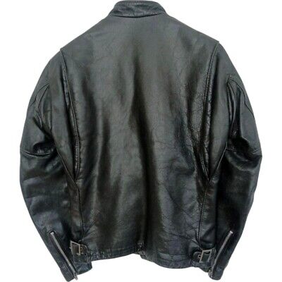 Schott 141 Size 36 Single Leather Biker Jacket Black Vintage Schott 141 Size 36 Single Leather Biker Jacket Black Vintage