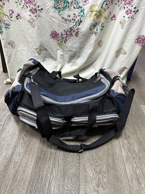 Große Ozark Trail Reisetasche blau mit mehreren Außentaschen 65 x 35 x 35 cm