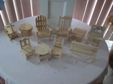 YOUR CHOICE Wooden Chair, Table, Box, Bench, Vanity, Rocking Horse More Craft