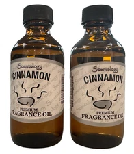 Scentolgy 2 Oz Cinnamon Bottle of 100% Pure Fragrance Oil 2 Pack- Made in USA
