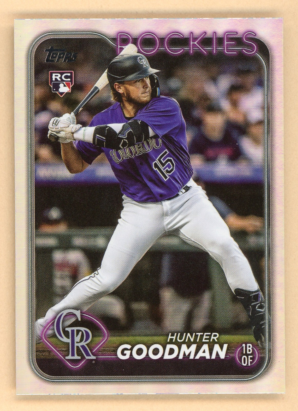 2024 Topps Series 2 - Hunter Goodman #432 - Rainbow Foil - Rockies