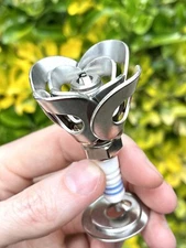 Spark Plug Rose Scrap Metal Flower Welded Upcycled Artwork Perfect Mechanic Gift