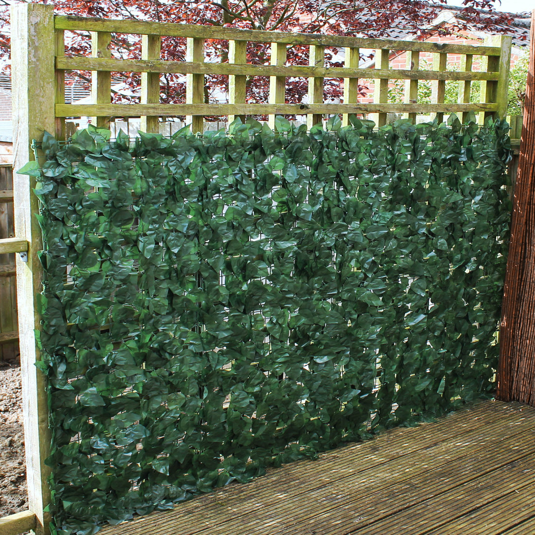 True Products Artificial Ivy Leaf Hedge Garden Fence Privacy Screening - 2M - Image 2