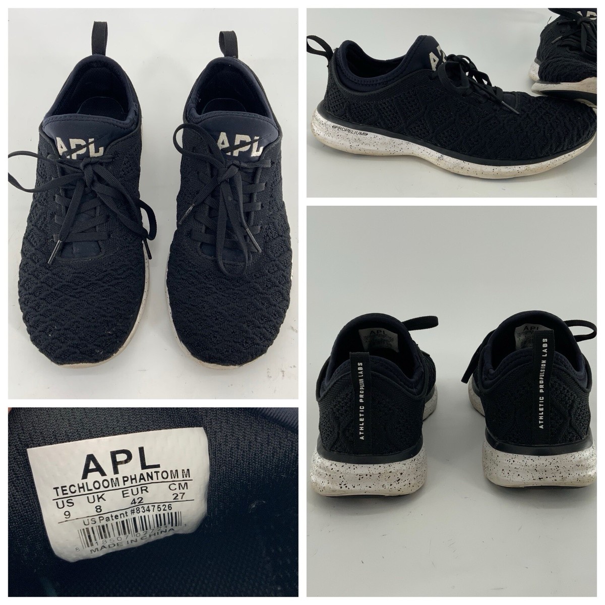 APL Techloom Phantom Running Shoes Size 9 Men Black W  display picture 3