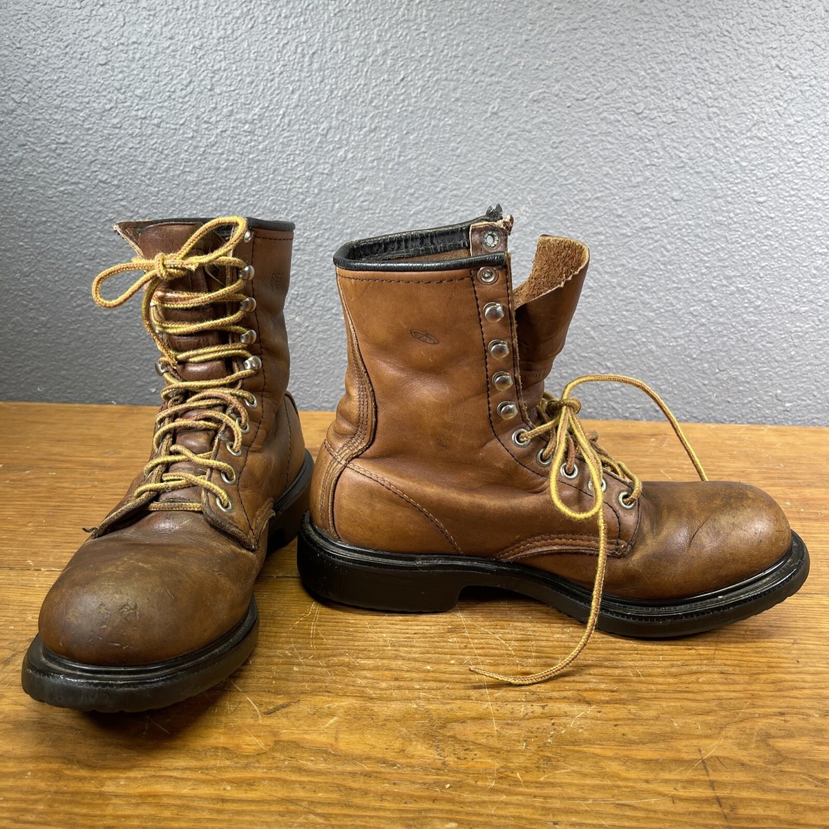 Vintage Red Wing Boots ANSI Z41 PT 83 6 1/2 D Steel Toe BRN | eBay