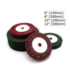 6" - 12" Nylon Fiber Flap Polishing Buffing Wheel Scouring Pad For Bench Grinder