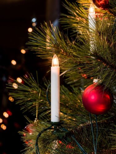 KONSTSMIDE LED Lichter Christ Baum Kette Kerze 16 flg warmweiß grün weiß 10,5m - Bild 1 von 1