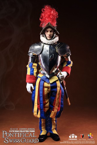 Figura de acción COOMODEL SE128 1/6 Pontificia Guardia Suiza Modelo Cuproníquel Ver.