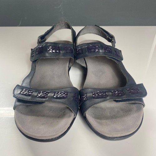 TROTTERS - Comfort Kip Sandal - Blue Leather - Size 6.5N /39.5 - Picture 8 of 22
