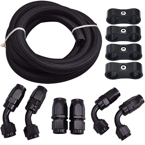 VEVOR 6AN 762 cm Kit tubi carburante nylon intrecciato 15 terminali tubo EUR 67,65 - IT