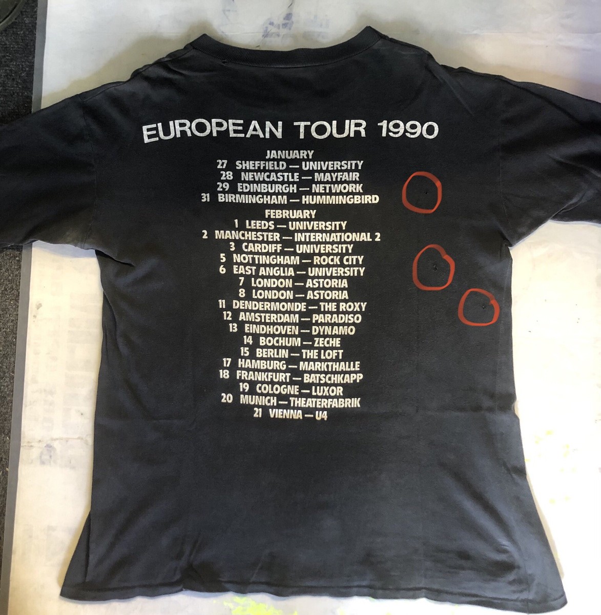 Faith No More Vintage Tour Shirt - Europe 1990 - M - Mike Patton