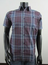 NWT Mens Columbia Boulder Ridge Classic Short Sleeve Button Up Casual Shirt Blue