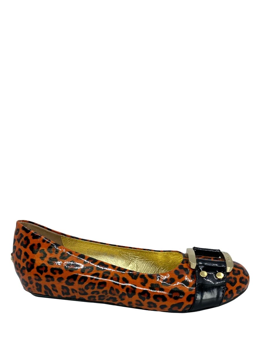 Jimmy Choo Leopard Printed Patent Leather Morse Ballet Flats Jimmy Choo Leopard Printed Patent Leather Morse Ballet Flats
