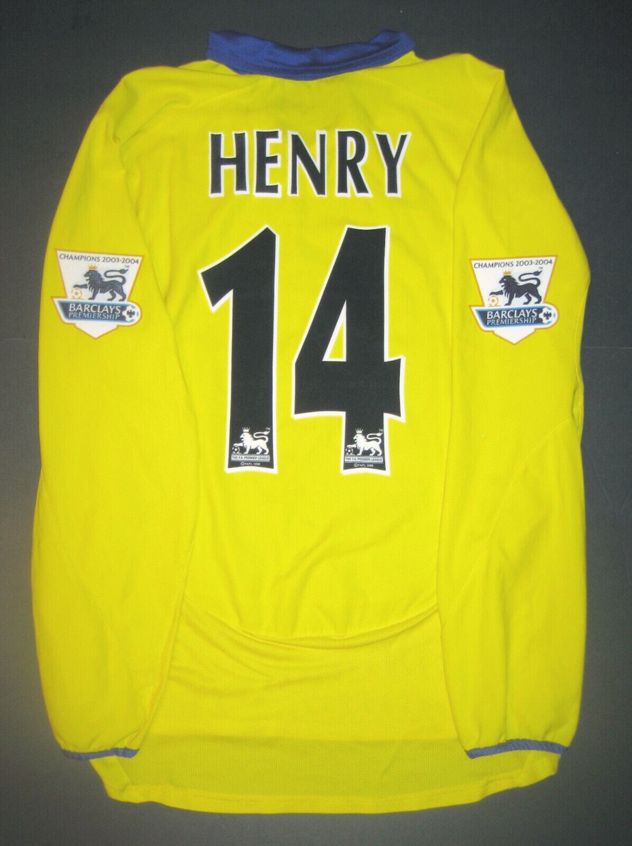2003-2004 Nike Arsenal FC Thierry Henry Long Sleeve Away