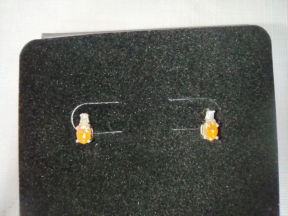 Brincos, anel, pingente de opala e topázio branco Jalisco Fire - Platina 925 - Imagem 4 de 4