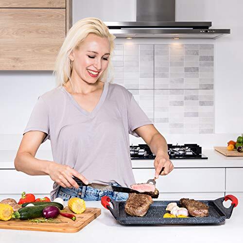 Griddle Aluminum Bbq, 18x10.5" for Indoor Cooking, Non Rectangle Grill Pan - Picture 5 of 8