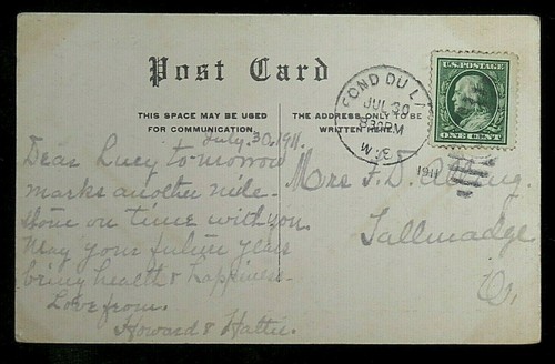 St. Paul's Cathedral School & Parish Building Fond Du Lac WIS 1911 Postcard 5232 - Picture 2 of 2
